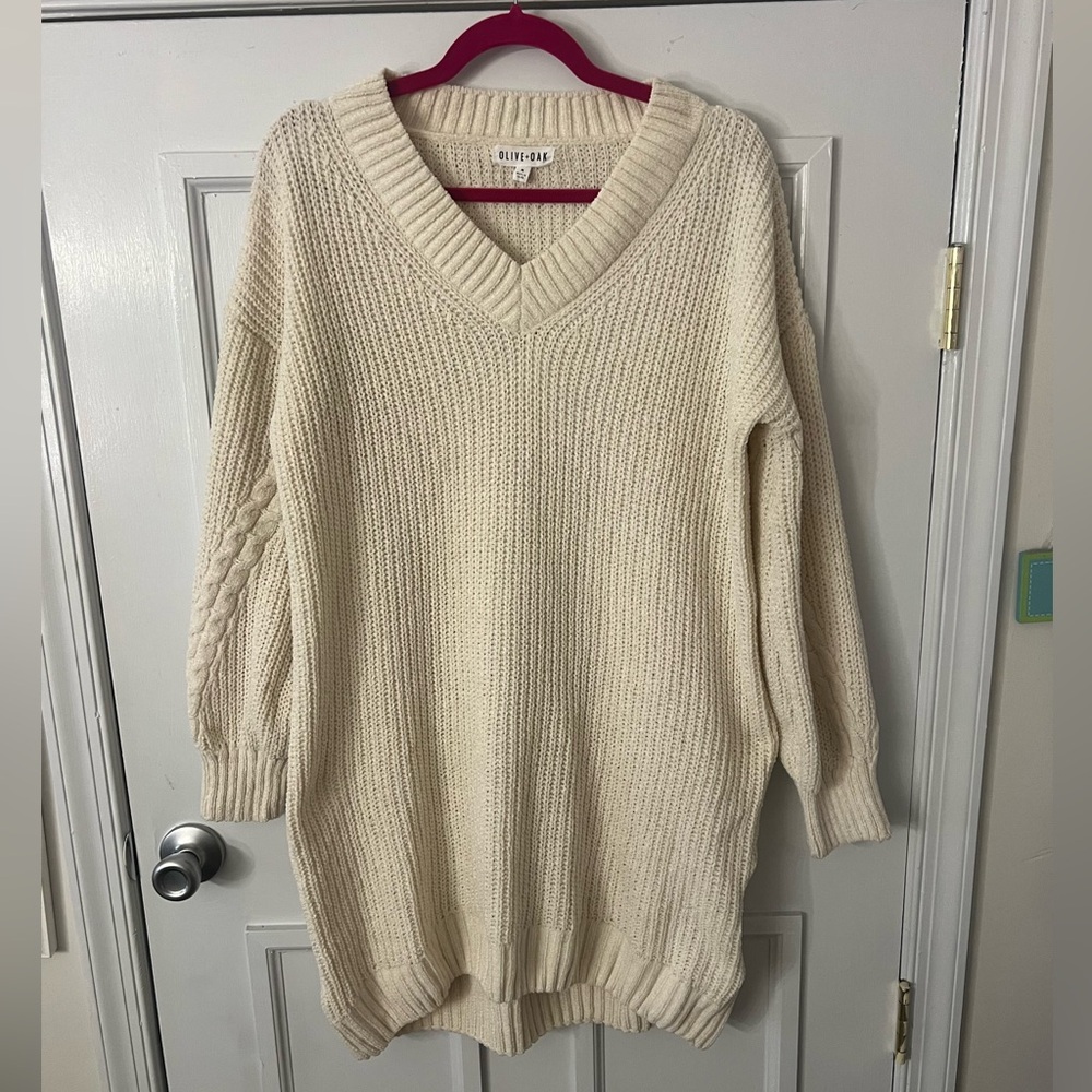 cream/ivory sweater dress